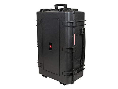 Monoprice Weatherproof Hard Case - 33 x 22 x 13 Inches, With Wheels and Customizable Foam, Shockproof, IP67, Ultraviolet And Impact Resistant Material, Black - Pure Outdoor Collection - color: Black, size: 111 Liter