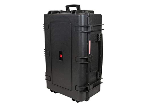Monoprice Weatherproof Hard Case - 33 x 22 x 13 Inches, With Wheels and Customizable Foam, Shockproof, IP67, Ultraviolet And Impact Resistant Material, Black - Pure Outdoor Collection - color: Black, size: 111 Liter