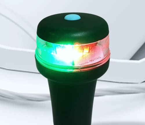 Pactrade Marine Navigation Lights for Boats LED - Red/Green Battery Powered Nav Lights for Boats - Adaptor & Surface Mounts (Curved), Swivel Base, 3-Mode Operation - 1NM Waterproof - style: Adaptor & Surface Mounts (Curved), Swivel Base