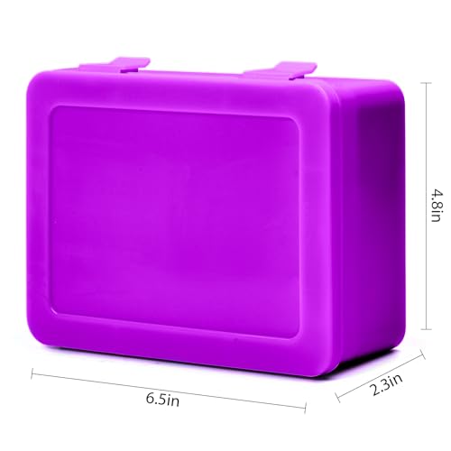 Battery Organizer Storage Box, Garage Case Holder for 24* AA, 30* AAA Batteries (Bag Not Include Batteries Pack) (purple) - color: purple