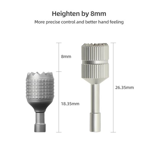 CAPART Extended Joysticks Thumb Rocker for DJI RC & DJI RC 2 Controller, Compatible DJI Air 3 2S Mavic 3 Classic Pro Mavic 2 Mini 4 3 Pro Drone Controller Sticks (Titanium) - color: Titanium
