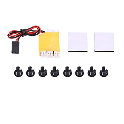 8 LED RC Light Kit, RC Flashing Lighting System, Simulation Flash Lamp for 1/10 RC Airplane Helicopter (4-6V)