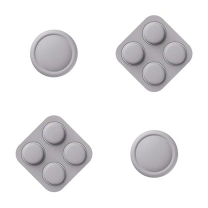 PlayVital Button Caps + Thumb Grip Set for Nintendo Switch 2, 2 Silicone Colorful ABXY Directional Button Covers & 2 Joystick Caps for Joycon - New Hope Gray - color: New Hope Gray