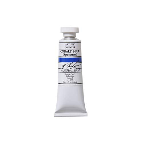 M. Graham 1/2-Ounce Tube Gouache Paint, Cobalt Blue, Spectrum - color: Cobalt Blue (Spectrum), size: 0.5 Fl Oz (Pack of 1)