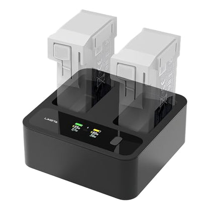 LIMETA Two-Way Fast Charging Hub for DJI Mini 4 Pro/Mini 3/3 Pro Battery, Multifunction Drone Charger with Storage Charge LCD Display Smart APP Controller