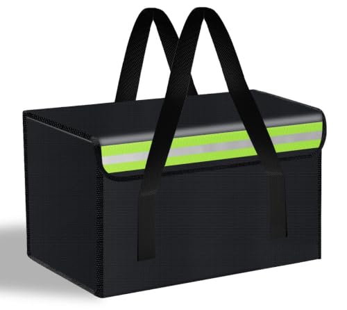 11.81"X7.88"X7.88" Lipo Safe Bag Fireproof Bag for Lipo Battery Pack Storage Charging Transport,Home Office Travel Fireproof Safe Storage for Cash Valuables Jewelry Passport Power bank Lipo Battery - size: 300*200*200mm