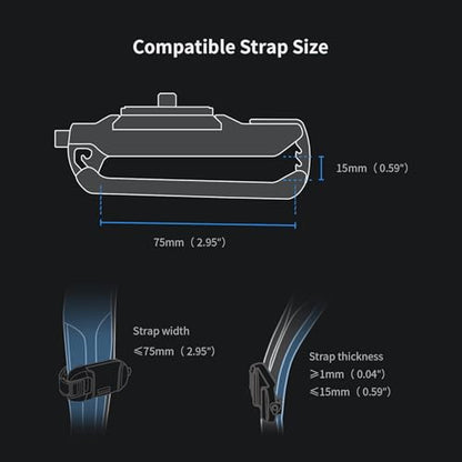 PGYTECH Beetle Camera Clip with Plate for Cameras Backpack Strap Clip - style: Camera Clip V1 for Action Camera