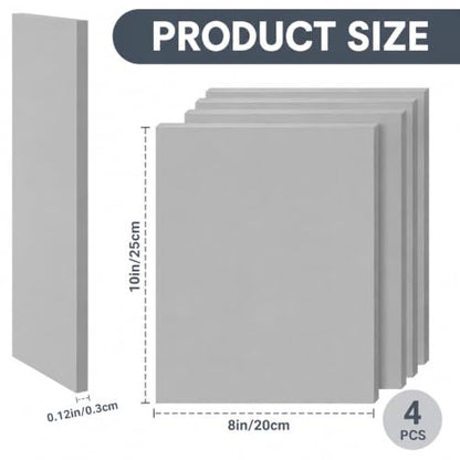 Oopsu 4 Pcs Linoleum Blocks for Printmaking, 8 x 10 Inch Rubber Carving