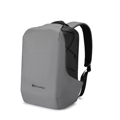 DronePack 25L customizable Travel Camera Bag with removable dividers - EARLY BIRD - Drone Backpack incl. TSA lock, fire-resistant battery pocket, laptop compartment, ergonomic straps - grey Drone Bag