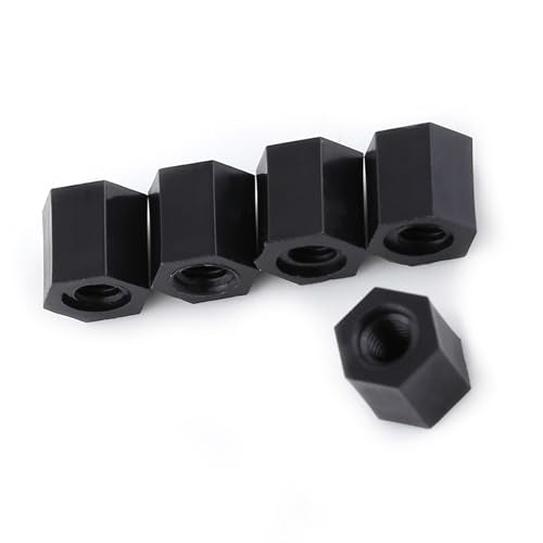 M3 Nylon Hex Standoffs, 5mm Length PA66 Black - size: M3*5
