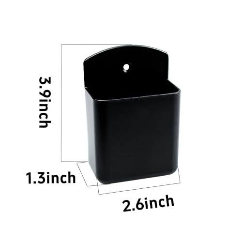 Septe 2Pcs Remote Control Holders Wall Mount, Self Adhesive TV Controller Holder, Wall Pen Holder Storage Box for Home Office (Black) - color: Black,2pcs