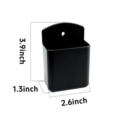 Septe 2Pcs Remote Control Holders Wall Mount, Self Adhesive TV Controller Holder, Wall Pen Holder Storage Box for Home Office (Black) - color: Black,2pcs