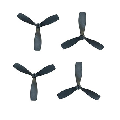 4pcs AB Propeller Blades 45-75mm Mini Drone Propellers, Compatible with Drones, Gliders, and Foam Aircraft (Three-Blade Propeller) - style: Three-blade propeller