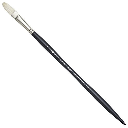 Winsor & Newton Artists' Oil Hog Paint Brush, Long Handle Size 7, Filbert - size: #7, style: Filbert