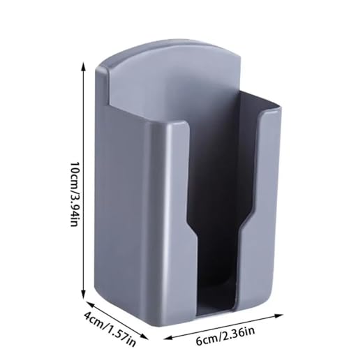 Universal Remote Control Holders Wall Mount AC Fan Media Player TV Controller Rack Stand, Self Adhesive Storage Box Case Organizer, Easy Manipulate Clicker for Home Office School Grey - color: grey