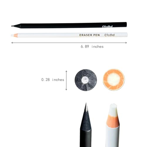 12‑Pack Set, 9 Pre‑Sharpened All‑Black #2 HB Wood Pencils, 3 Eraser Pens & 1 Premium Pencil Sharpener