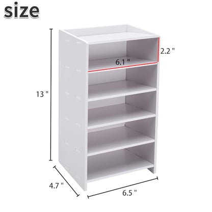 SANFURNEY 204 Slot Marker Organizer, Desktop Art Supply Storage Rack - size: Marker Rack-5 Slots