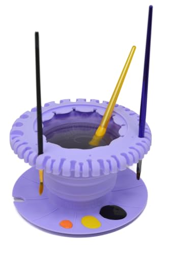 Paint Puck CollapsiBowl Paint Brush Cleaner Rinse Cup, Purple - color: Lavender, size: Collapsible