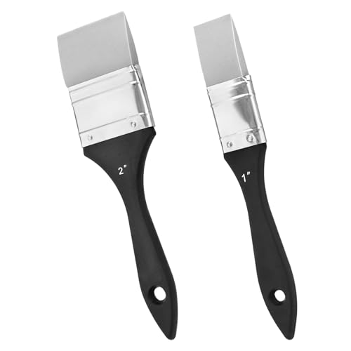 1 Inch & 2 Inch Silicone Paint Brush, Flat Color Shapers for Artist Acrylic - size: 1 inch and 2 inch