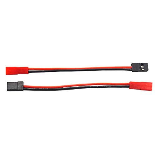 2Pairs Vgoohobby 10CM JST Plug to JR Connector Male Female Cable Servo Adapter Wire for RC Plane Helicopter Car - size: 10Cm/3.93"