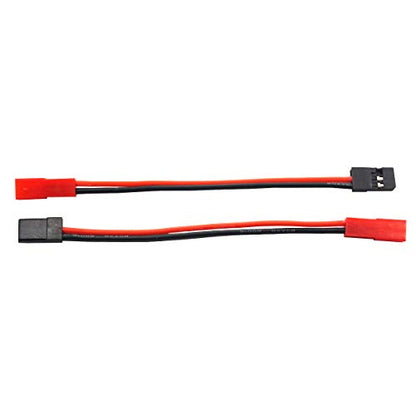 2Pairs Vgoohobby 10CM JST Plug to JR Connector Male Female Cable Servo Adapter Wire for RC Plane Helicopter Car - size: 10Cm/3.93"