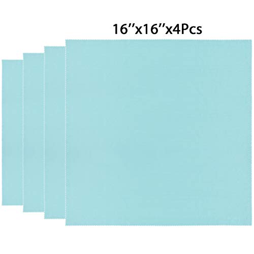 Wisdompro 4-Pack 16x16 Inch Extra Large Microfiber Cleaning Cloths, Mint - color: Mint