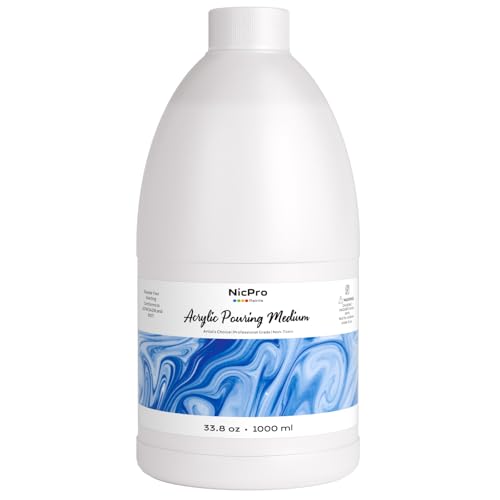 Nicpro Pouring Medium for Acrylic Paint 33.8oz/1000ml,Acrylic Paint Thinner - size: 33.8 Fl Oz (Pack of 1)