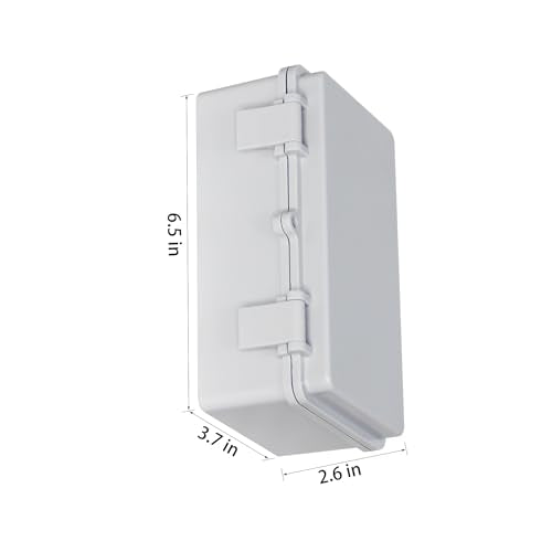Electrical Junction Box - Outdoor Electrical Box Waterproof ABS Plastic Engineering Enclosure with Plastic Snap Gray Cover 6.5"x3.7"x2.6" - color: Grey Cover, size: 6.5"x3.7"x2.6"