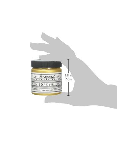 Jacquard Professional Screen Print Ink, Water-Soluable, 4oz Jar, Gold (120)