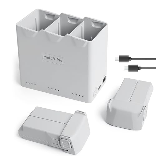 2 Pack Mini 3 Series Intelligent Flight Battery Plus with Two-Way Charging Hub for DJI Mini 4 Pro - 3850mAh-7.38V Drone Replacement Battery Pack with Charging Hub Combo for DJI - color: battery*2 with charger