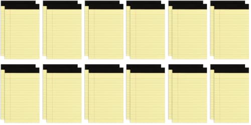 Goefun 24 Pack Yellow Note Pads 5x8, Small Legalpads-30 Sheets Per Notepad - color: yellow, size: 5x8 (Pack of 2)