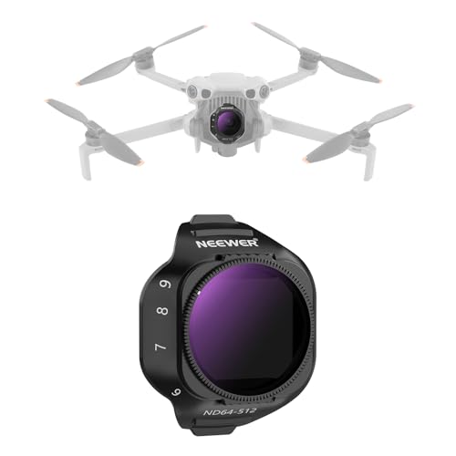 NEEWER Variable ND Filter Compatible with DJI Mini 5 Pro Drone Camera, Snap On Adjustable Neutral Density (ND64-512, 6-9 Stops) Lens Filter Multicoated Optical Glass Aerial Photography Accessories - size: Mini 5Pro, style: ND64-512