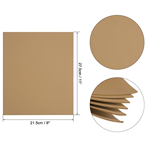 uxcell Light Brown EVA Foam Sheets 11 x 8 inch 1.7mm Thickness for Crafts DIY Projects, 12 Pcs - color: Light Brown