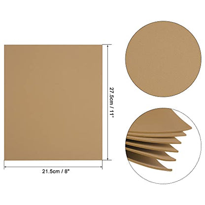 uxcell Light Brown EVA Foam Sheets 11 x 8 inch 1.7mm Thickness for Crafts DIY Projects, 12 Pcs - color: Light Brown