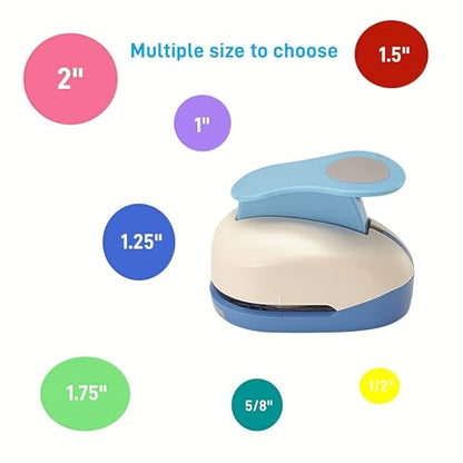 1.25 Inch Circle Punch 31.75mm Circular Cutter Tool Circle Hole Punch Handmade Paper Craft Lever Punches for Paper Crafts DIY Handmade Crafting Scrapbooking,Cardstock,Greeting Cards Arts Fun Projects - color: Circle-1.25