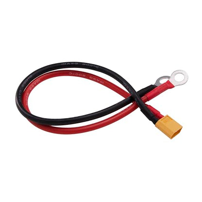 1pc XT60 to O Ring Terminal Cable XT60 Male to M8 O Ring Eyelet Terminal Plug Connector with 12inch 10awg Silicone Wire for RC Lipo Battery FPV Racing Drone(E144-1)