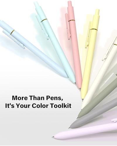 inkipen Blue Ink Fidget Pens, 8 Pcs 0.5mm Fine Point - color: Morandi Blue Ink -8pack