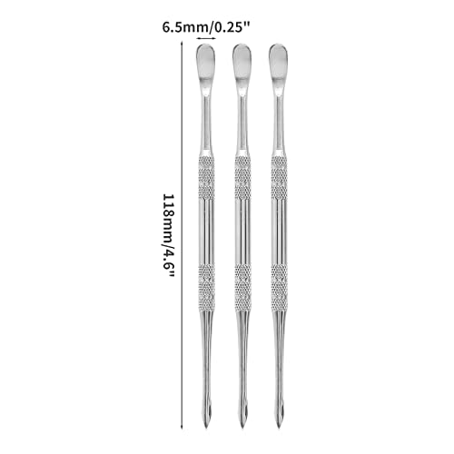suiwotin 3PCS Wax Carving Tools, Silver, Stainless Steel - color: Silver - 3PCS