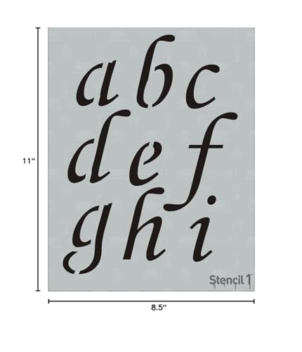 Stencil1 Corsiva Font Stencil 3" Alphabet Letters Painting Craft - size: 3" Letters