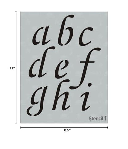 Stencil1 Corsiva Font Stencil 3" Alphabet Letters Painting Craft - size: 3" Letters