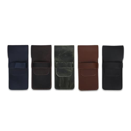Full Grain Leather Pen Sleeve Case for Fountain Pens, Tan - color: Tan