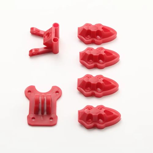 Drone Frame Kit Compatible with MARK4 5–9 Inch FPV Racing Drone – 5 Inch Drone Frame, 3D Printed Motor and Antenna Base Spare Parts, Durable Lightweight Design for RC FPV Builds (RED) - color: RED