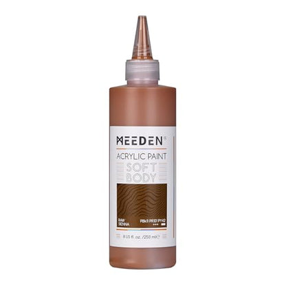 MEEDEN Raw Sienna Acrylic Paint: Matte Finish 250ml/8.45oz Soft Body - color: Raw Sienna