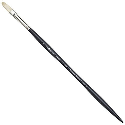 Winsor & Newton Artists' Oil Hog Paint Brush, Long Handle Size 5, Filbert - size: #5, style: Filbert