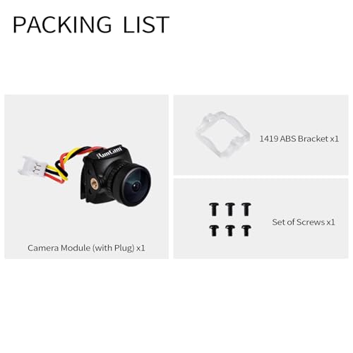 RunCam Nano 2 700TVL Analog FPV Camera, 1/3" CMOS NTSC - size: 2.1mm FOV 155°