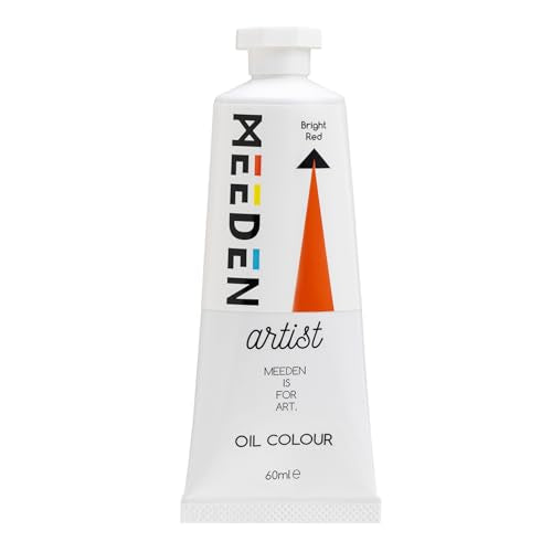 MEEDEN Artist Grade Oil Paint: Bright Red - 60ml/2oz Tube - color: Bright Red, size: 2 Fl Oz (Pack of 1)