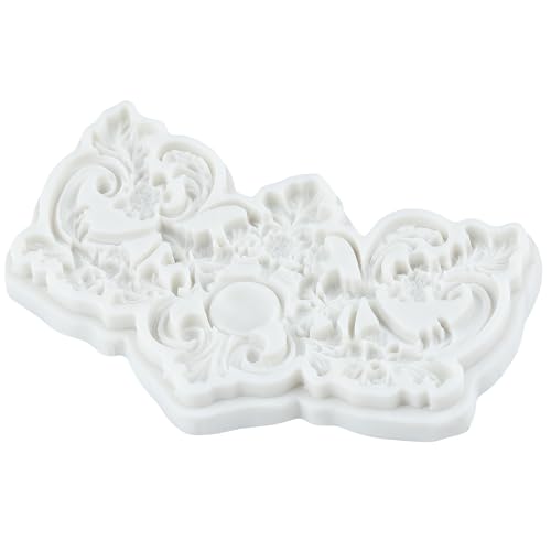Baroque Scroll Lace Silicone Mold Flower Lace Polymer Clay Molds - color: Style O