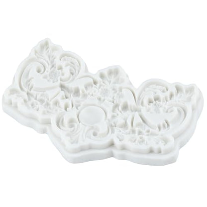 Baroque Scroll Lace Silicone Mold Flower Lace Polymer Clay Molds - color: Style O