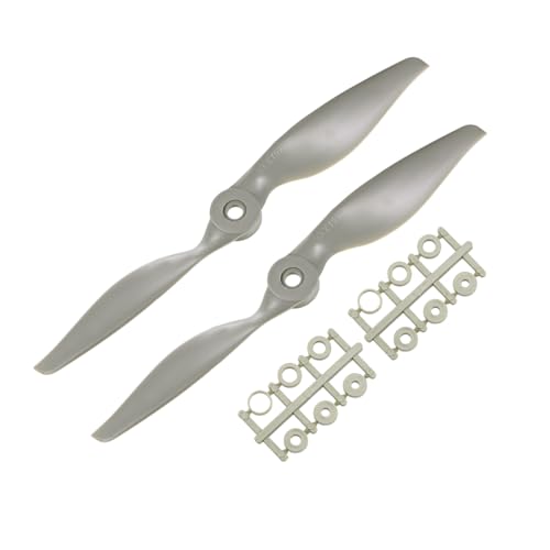 uxcell RC Propellers CW 8x6 Inch 2-Vane for Airplane Nylon Gray 2Pcs with Adapter Rings - size: 8x6 inch