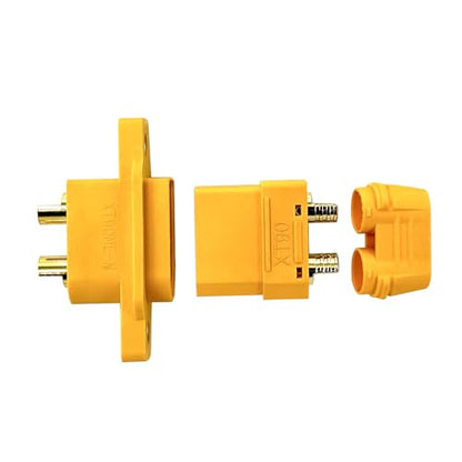 5Pairs Amass XT90NE -M XT90H with M2. 5 Nut Embedded Panel with Fixed Seat Aircraft Model Connector XT90NE-M XT90E-M Yellow Gold-Plated